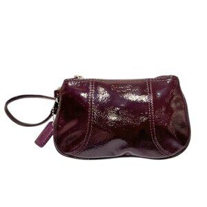 Coach V2K VINTAGE Plum Patent Wristlet